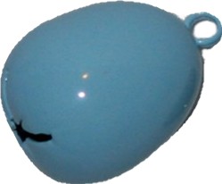 Big Pastel Blue Easter Egg Jingle Bell